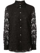 Adam Lippes Corded Lace Shirt - Black