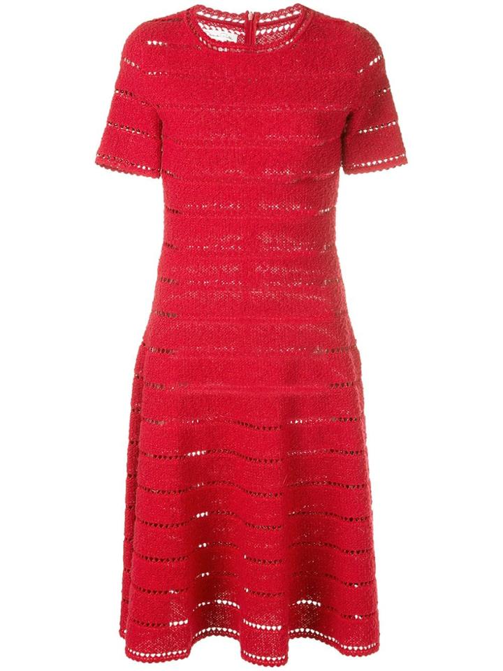 Oscar De La Renta Knit Dress - Red