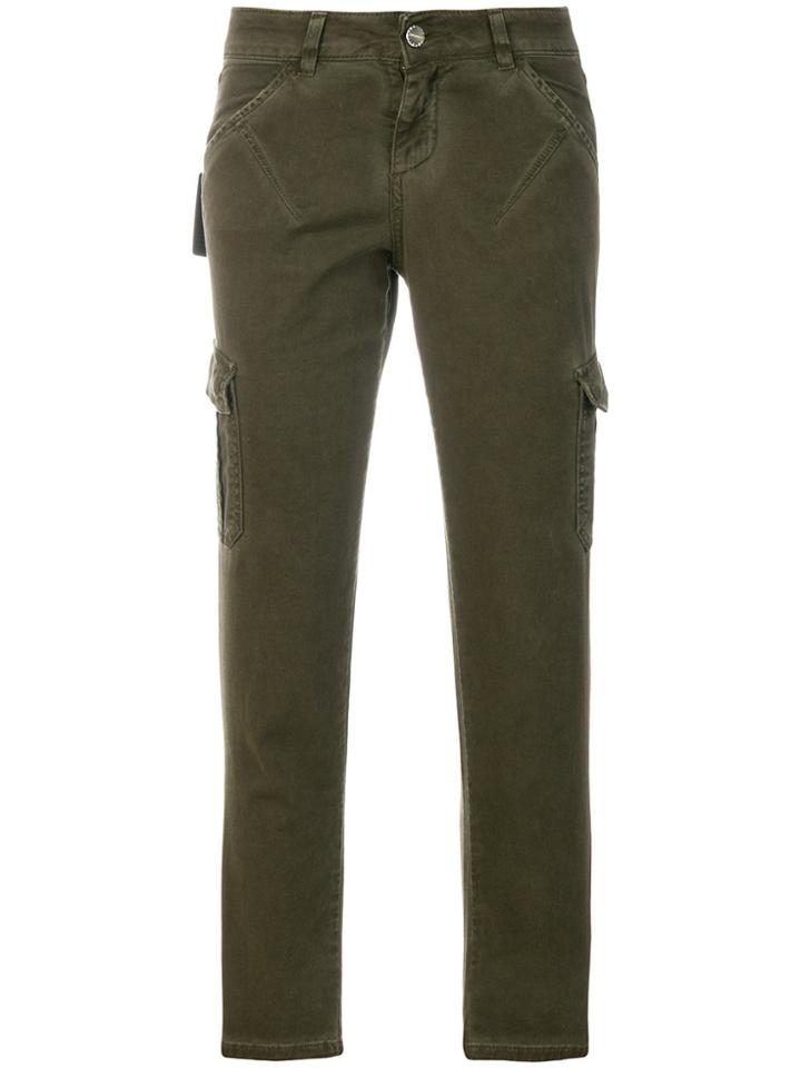 Twin-set Cropped Fitted Trousers - Green