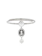 Miu Miu Cameo Crystal Embellished Choker - Metallic
