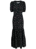 Rotate Number 20 Floral-print Dress - Black