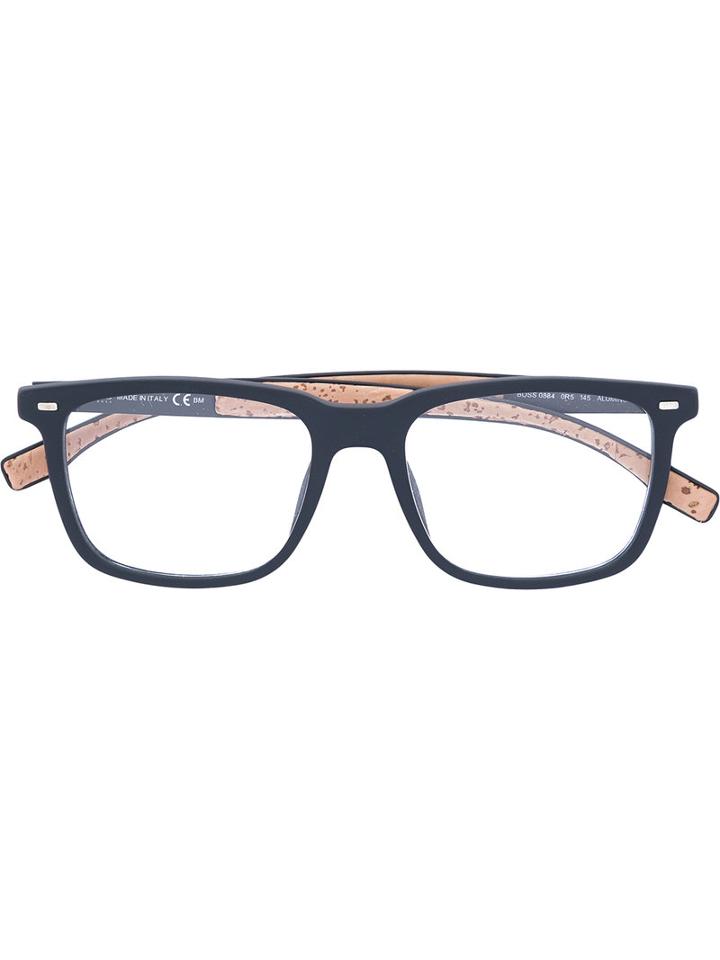 Boss Hugo Boss - Square Frame Glasses - Unisex - Metal (other) - One Size, Black, Metal (other)