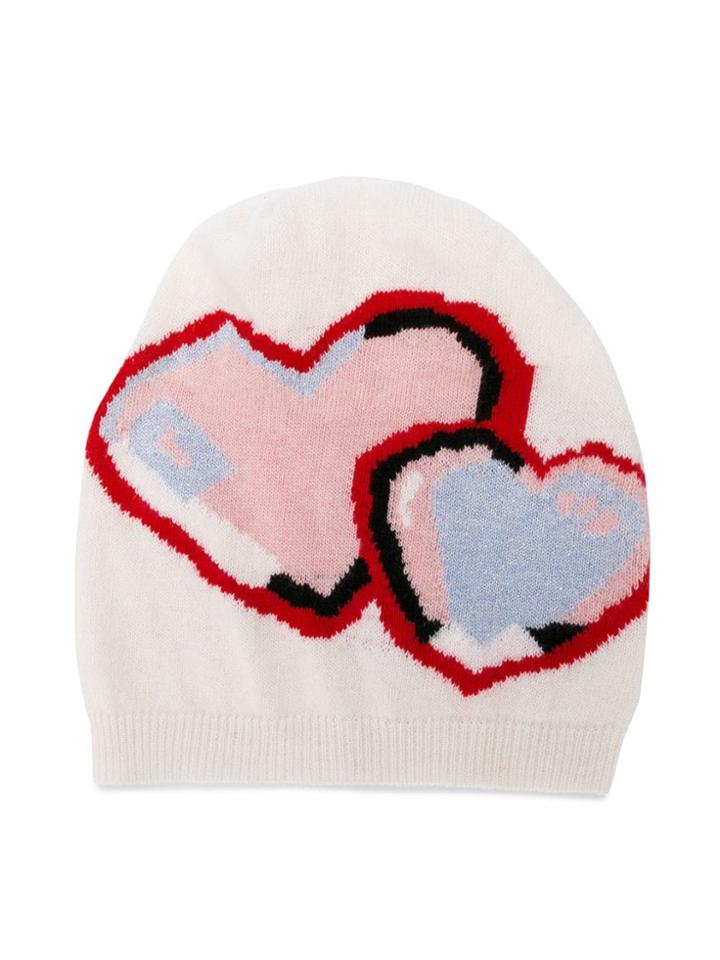 Emilio Pucci Junior Heart Beanie - White