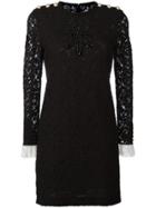 Gucci Bead Embroidered Lace Dress - Black