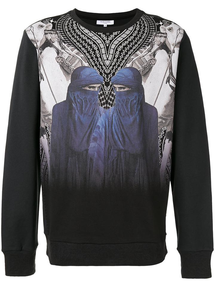 Les Benjamins Mirror Print Sweatshirt, Men's, Size: Xl, Black, Cotton