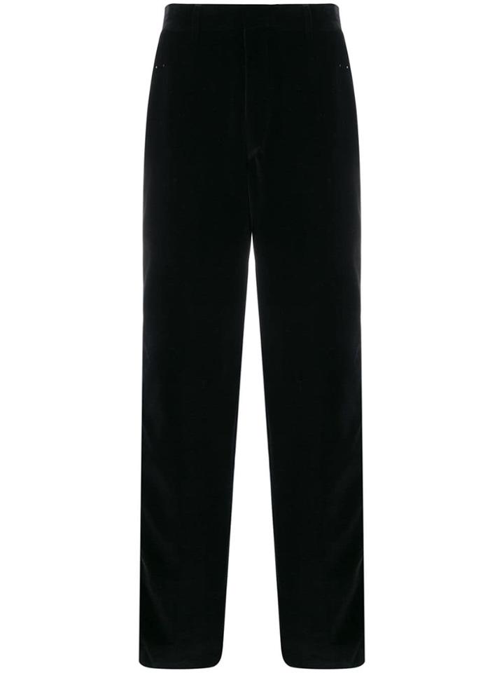 Kappa Side Stripe Velvet Trousers - Black