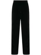 Kappa Side Stripe Velvet Trousers - Black