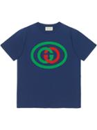 Gucci Oversize T-shirt With Interlocking G - Blue