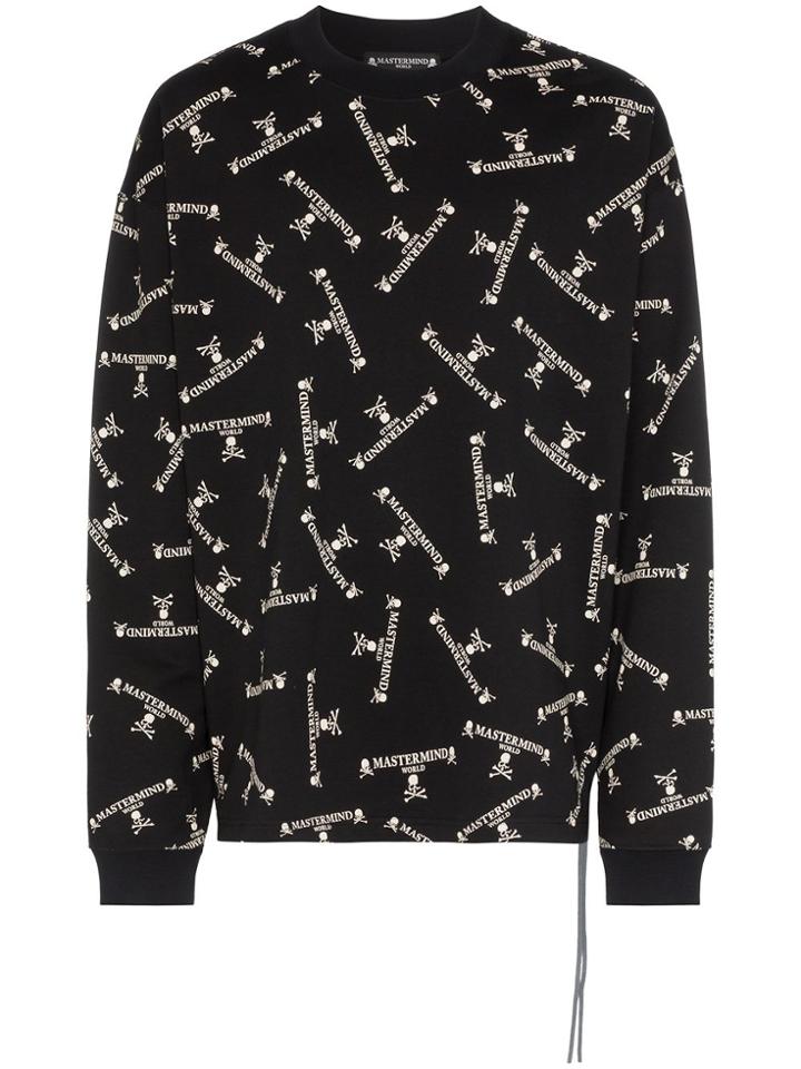 Mastermind Japan Multi Logo Print Sweatshirt - Black