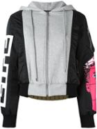 Moschino Panelled Bomber Jacket, Women's, Size: 36, Rayon/polyamide/cotton/polyester