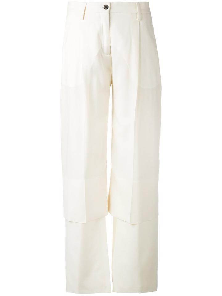 Aalto - Panelled Trousers - Women - Spandex/elastane/viscose/wool - 38, Nude/neutrals, Spandex/elastane/viscose/wool