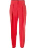 Giorgio Armani Classic Trousers, Women's, Size: 38, Red, Silk/acetate/cupro