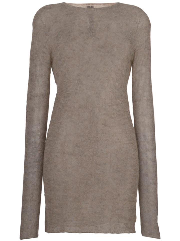 Rick Owens Long Length Jumper - Nude & Neutrals