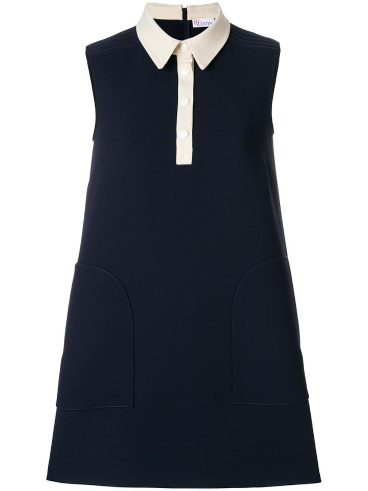 Red Valentino Sleeveless Shift Dress - Black