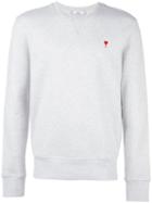 Ami Alexandre Mattiussi Ami De Coeur Sweatshirt, Men's, Size: Large, Grey, Cotton