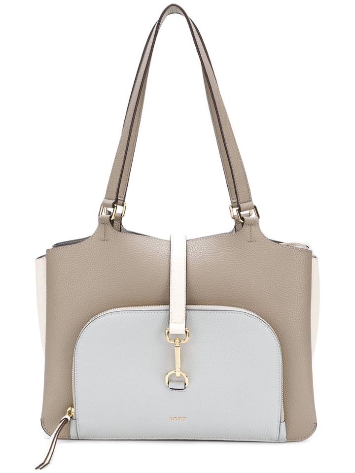 Dkny Buckle Tote Bag - Nude & Neutrals
