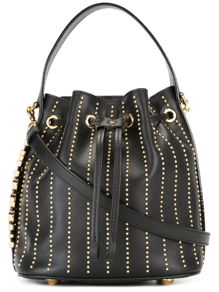 Moschino Bucket Tote, Women's, Black, Leather/metal