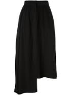 Aalto Asymmetric Pleated Skirt, Women's, Size: 36, Black, Polyester/cotton