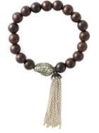 Loree Rodkin Diamond Beaded Bracelet, Women's, Brown, 18kt Gold/wood