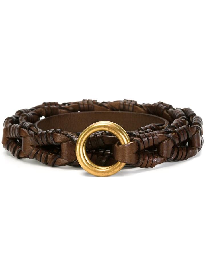Dsquared2 Braided Belt, Men's, Size: 90, Brown, Leather