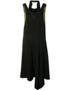 Lanvin Contrast Draped Dress - Black