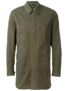 Belstaff Single Breasted Coat, Men's, Size: 48, Green, Cotton/polyamide