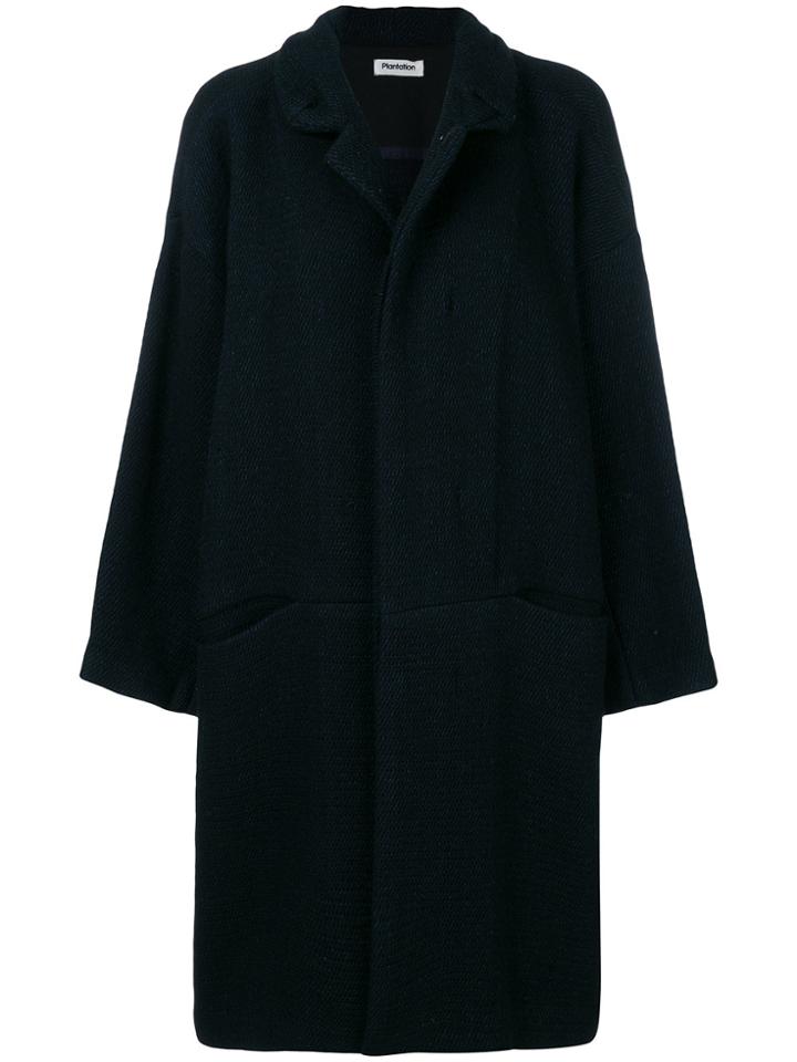 Plantation Single-breasted Coat - Blue