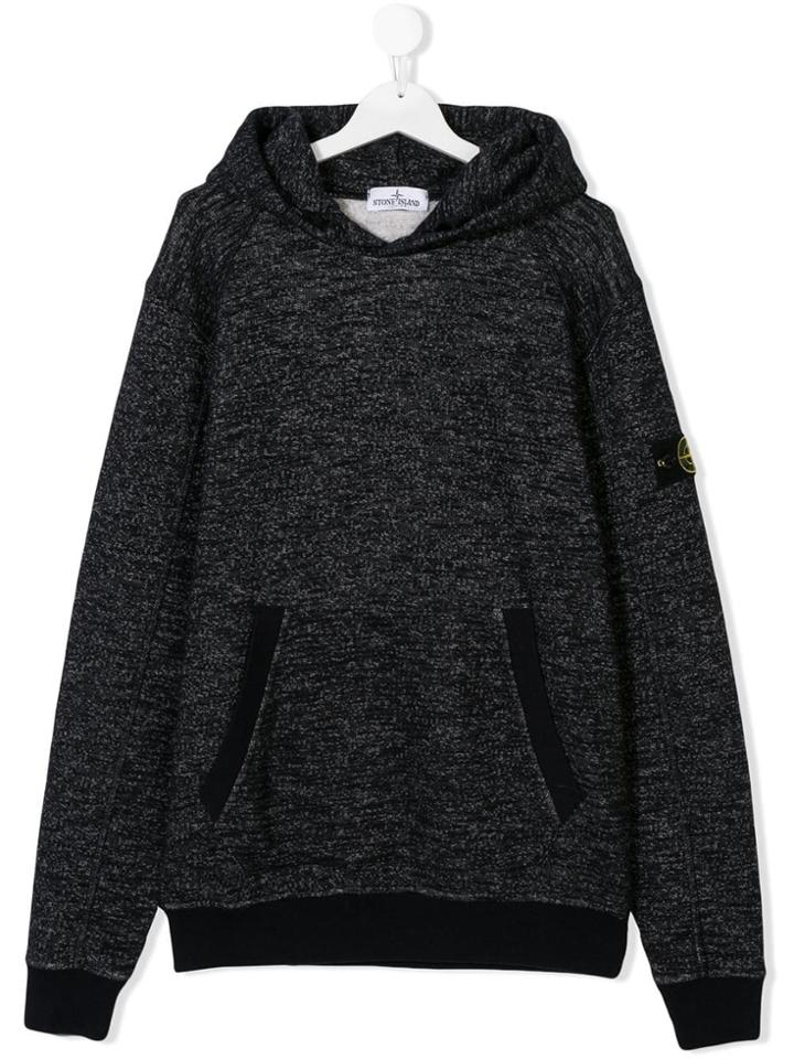 Stone Island Junior Teen Kangaroo Pockets Hoodie - Blue