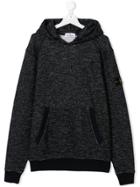 Stone Island Junior Teen Kangaroo Pockets Hoodie - Blue