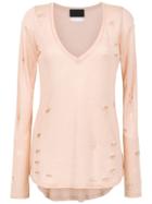 Andrea Bogosian Long Sleeved Top - Pink & Purple
