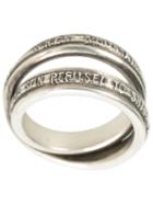 Werkstatt:münchen Embossed Quotes Ring, Women's, Size: Small, Metallic