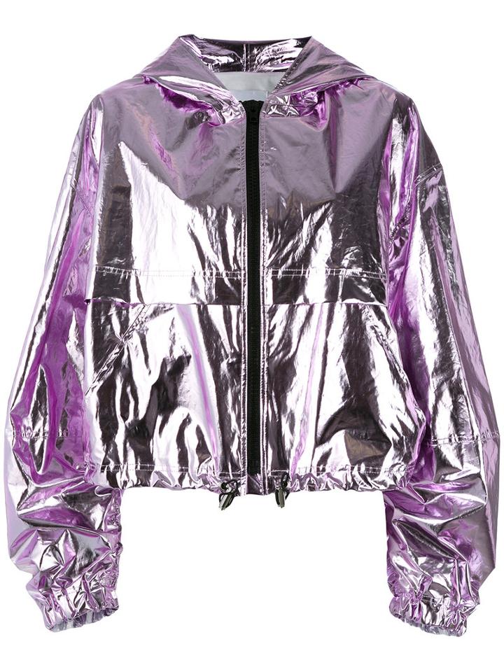 Msgm - Hooded Jacket - Women - Cotton/polyurethane - 38, Nude/neutrals, Cotton/polyurethane