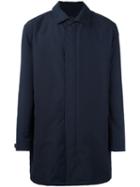 Z Zegna Single Breasted Coat, Men's, Size: Xl, Blue, Polyester