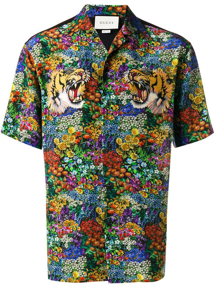 Gucci - Floral Print Bowling Shirt - Men - Silk - 46, Silk