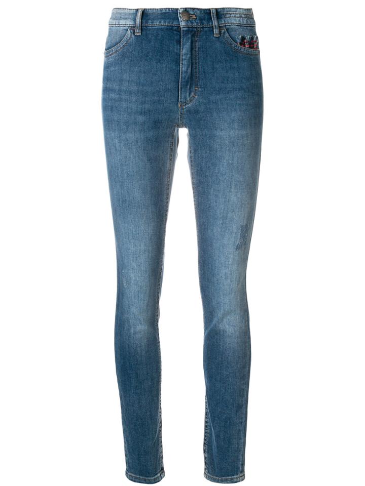 Marc Cain Faded Slim Fit Jeans - Blue