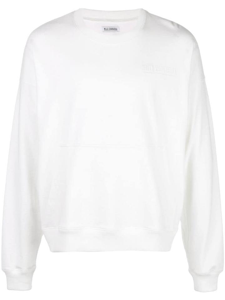 Willy Chavarria Oversized Buffalo Sweatshirt - White