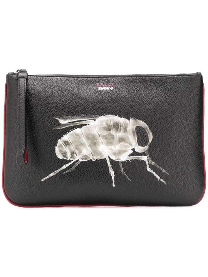 Bally Bee X-ray Clutch Bag - Black