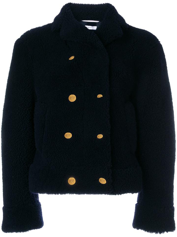 Thom Browne Dyed Shearling Sport Coat - Blue