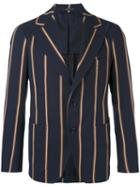 Tagliatore - Striped Blazer - Men - Cotton/polyamide/cupro - 50, Blue, Cotton/polyamide/cupro