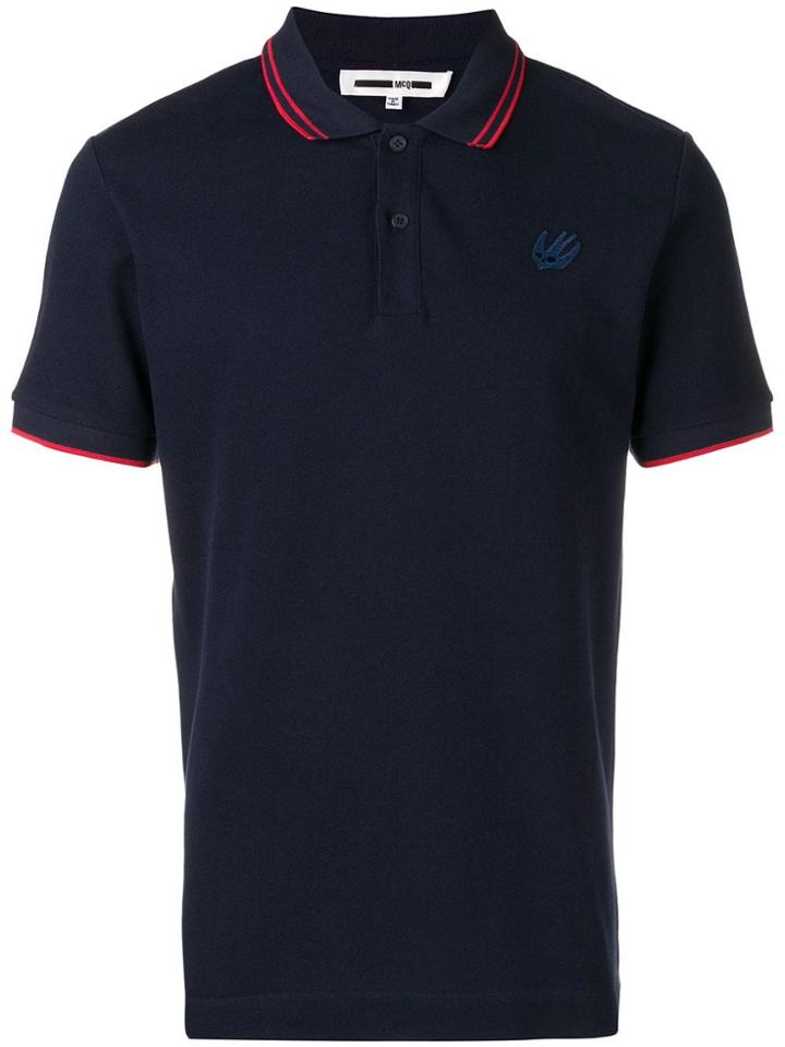 Mcq Alexander Mcqueen Swallow Patch Polo Shirt - Blue