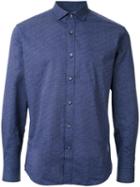 Kent & Curwen Patterned Long Sleeve Shirt, Men's, Size: Small, Black, Cotton