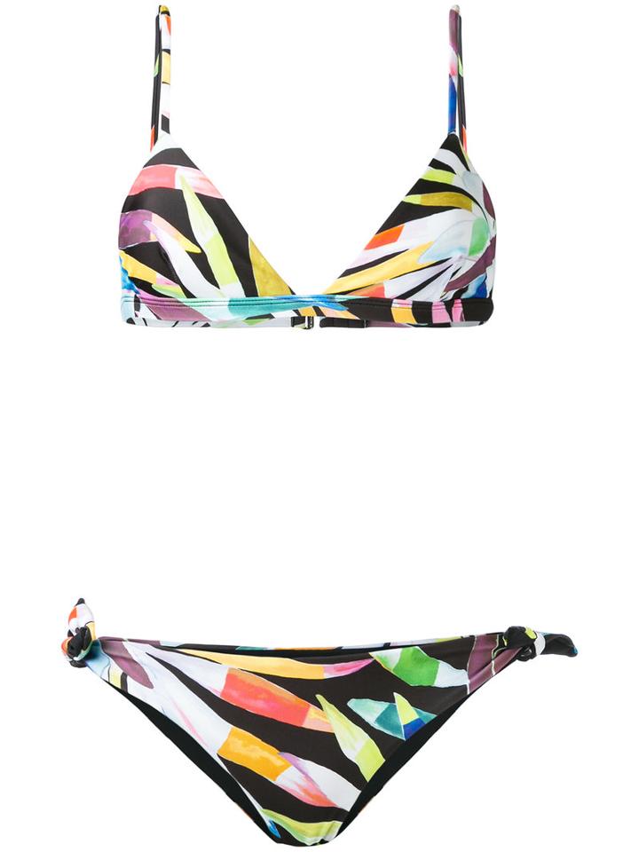 Mara Hoffman - Print Tie-side Bikini - Women - Nylon/spandex/elastane/recycled Polyester - S, Black, Nylon/spandex/elastane/recycled Polyester