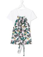 Liu Jo Kids Teen Contrast Tie-back T-shirt - White