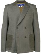 Junya Watanabe Man Patchwork Double-breasted Blazer - Green