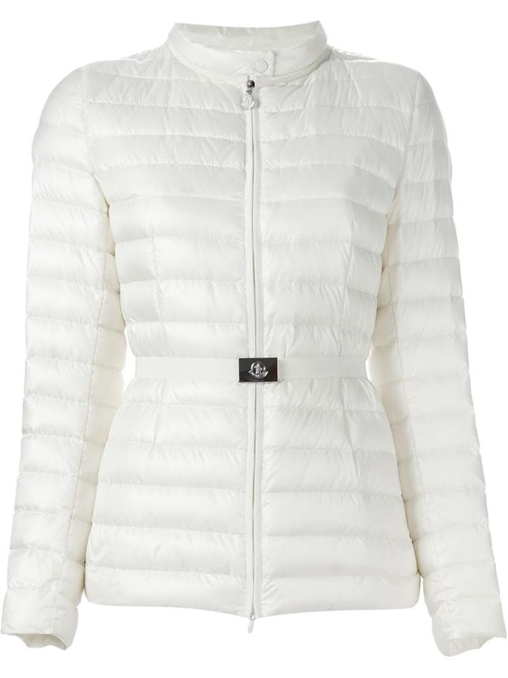 Moncler Damas Padded Jacket, Women's, Size: 4, White, Feather Down/polyamide/feather