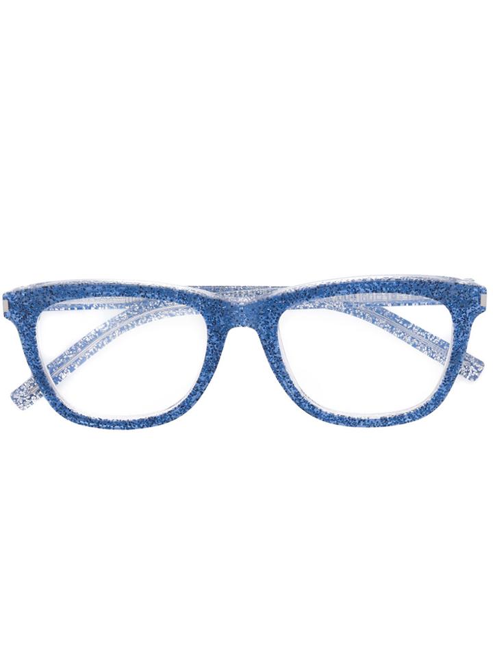 Saint Laurent Eyewear Square-frame Glasses - Blue