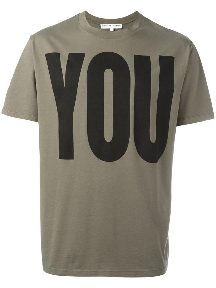 Ymc 'katharine E Hamnett At Ymc' T-shirt, Adult Unisex, Size: Small, Green, Organic Cotton