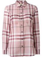 Burberry 'house Check' Shirt, Women's, Size: Small, Pink/purple, Cotton