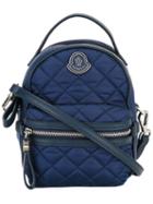 Moncler Backpack-style Cross-body Bag, Women's, Blue, Polyamide/polyester/lamb Skin