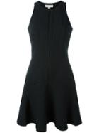 Michael Michael Kors Flared Zipped Dress, Women's, Size: 8, Black, Polyester/spandex/elastane